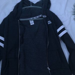 Pink zip-up sweatshirt